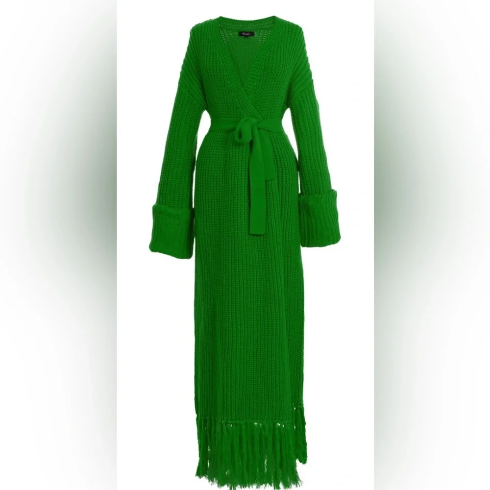 COPY - Hanifa, Emerald Green Mya Sweater Cardigan/Maxi Dress. never worn. - Picture 1 of 5